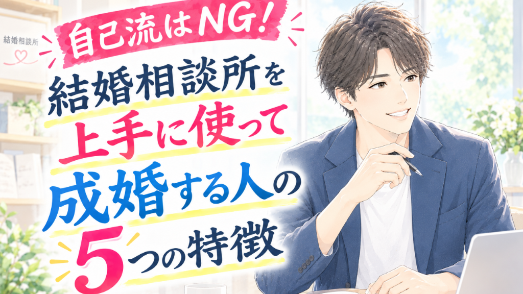【成婚への最短ルート】結婚相談所を使い倒してスムーズに成婚する人の特徴