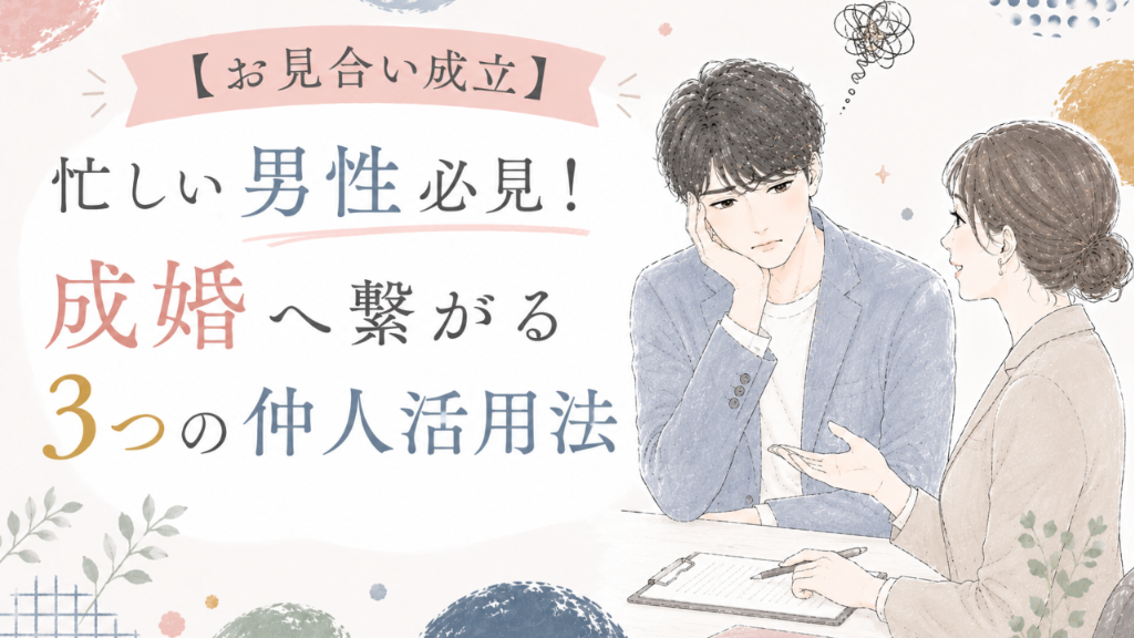 【お見合い成立】忙しい男性必見！成婚へ繋がる3つのカウンセラー活用法