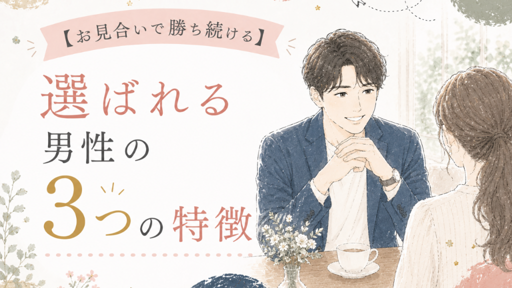 【お見合い成功率100%】全勝無敗の会員さんに学ぶ！選ばれる男性の3つの特徴