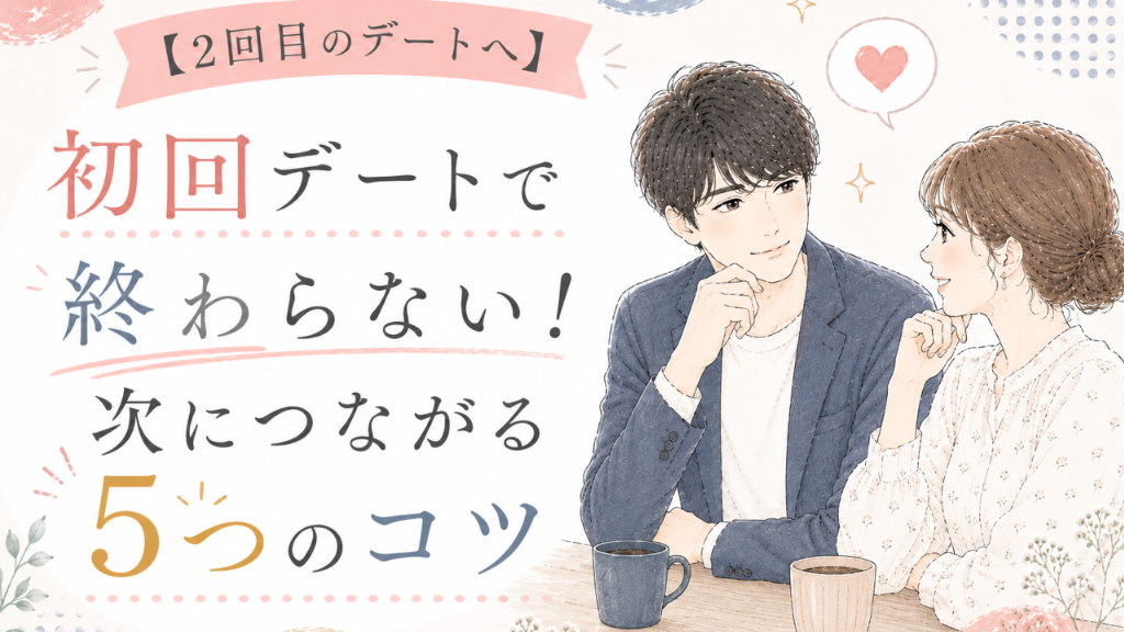 【2回目のデートへ】初回デートで終わらない！次につながる5つのコツ